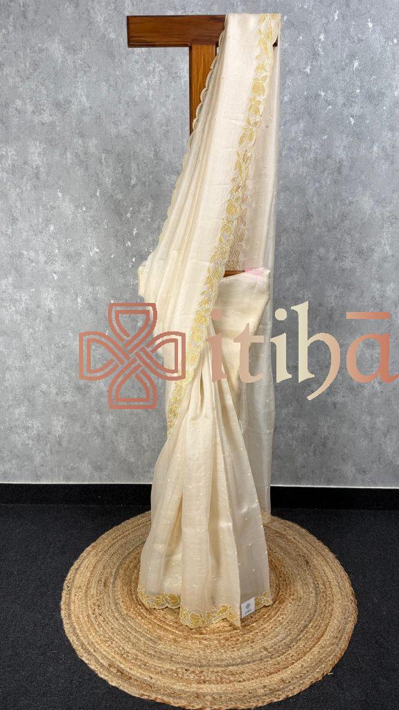 SILK ORGANZA EMBROIDERY SAREE