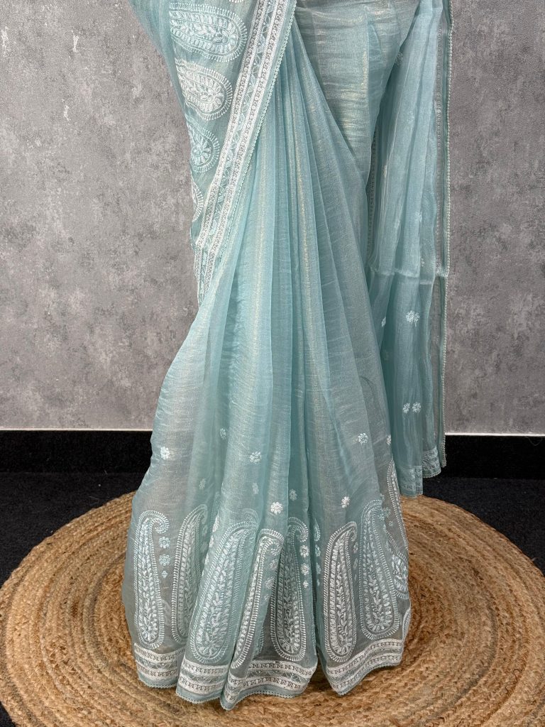ORGANZA EMBROIDERY SAREE - Image 3