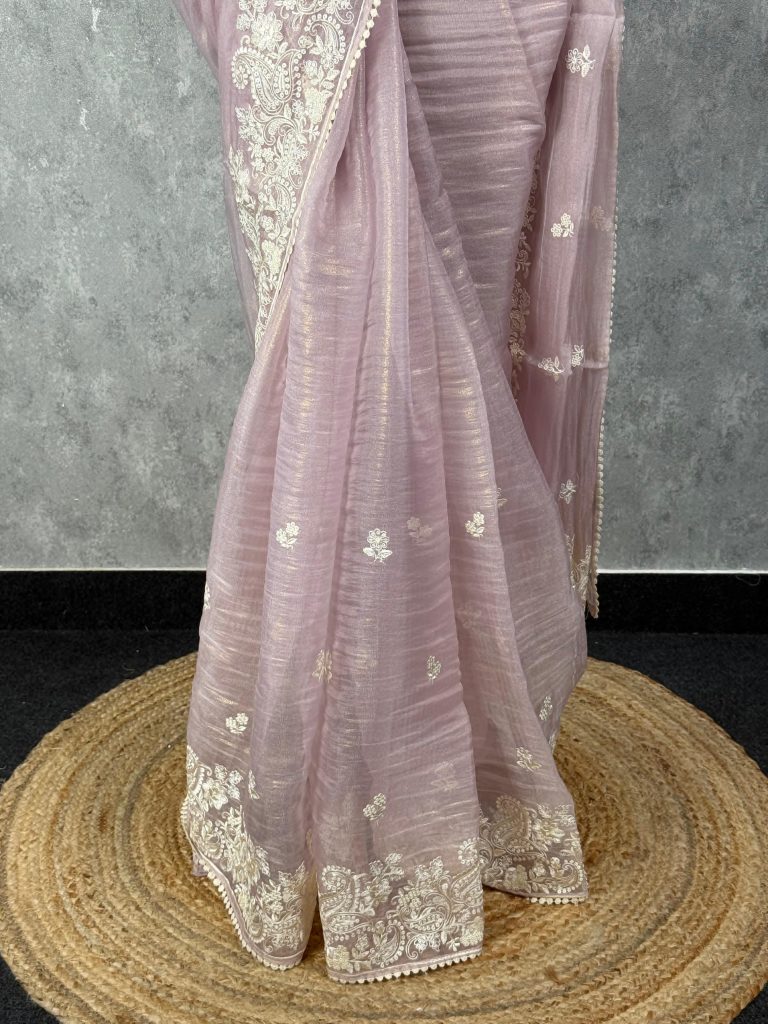 ORGANZA EMBROIDERY SAREE - Image 3
