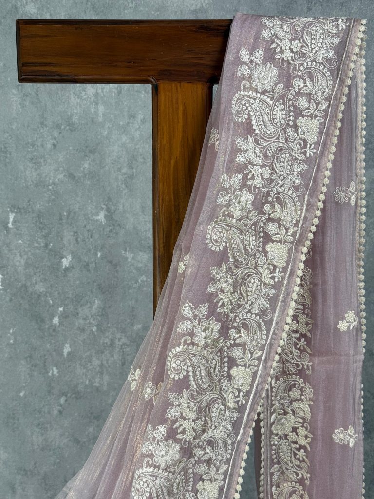 ORGANZA EMBROIDERY SAREE - Image 2