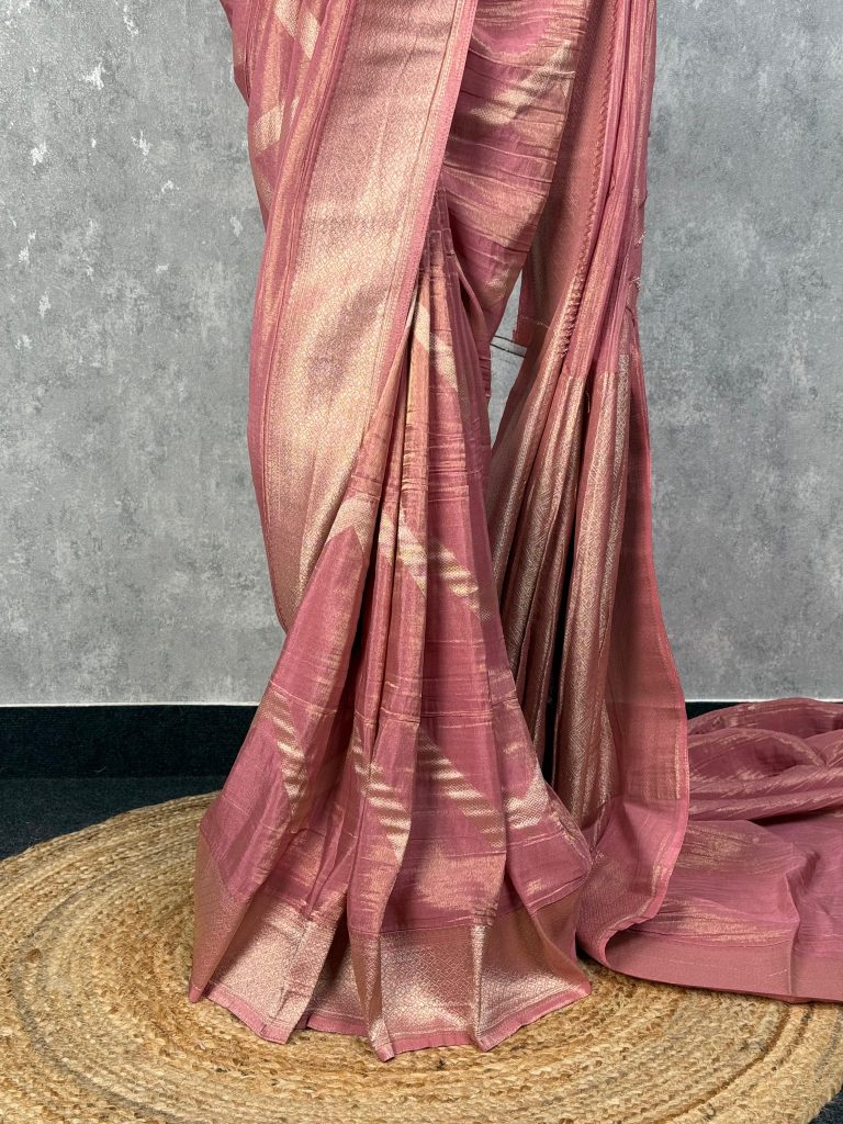 CRUSHED TISSUE GEORGETTE BANARASI SAREE - Image 3