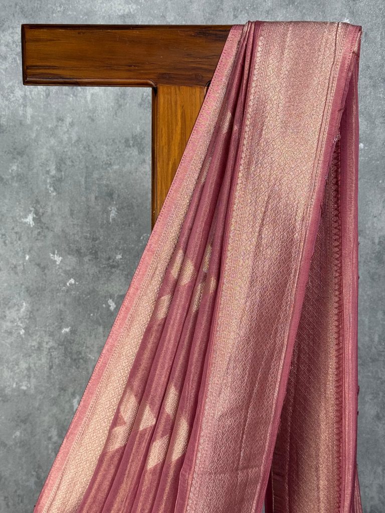 CRUSHED TISSUE GEORGETTE BANARASI SAREE - Image 2