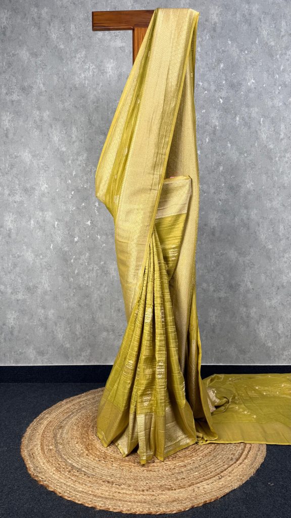 CRUSHED TISSUE GEORGETTE BANARASI SAREE