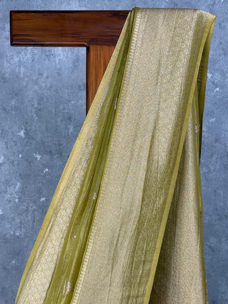 CRUSHED TISSUE GEORGETTE BANARASI SAREE - Image 2