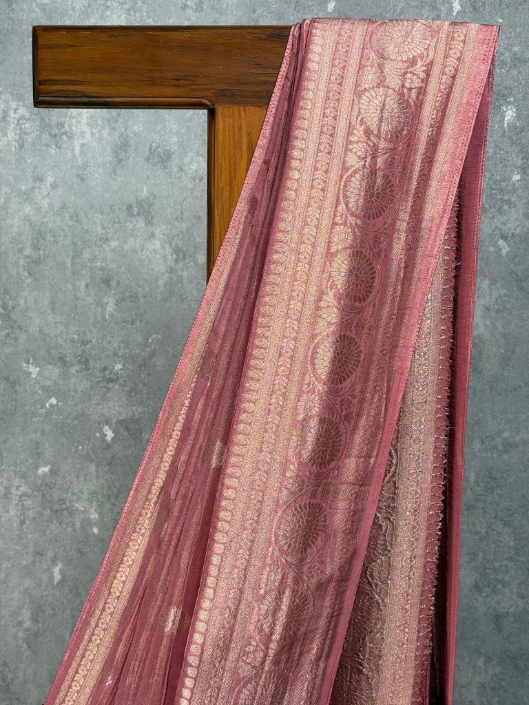 CRUSHED TISSUE GEORGETTE BANARASI SAREE - Image 2