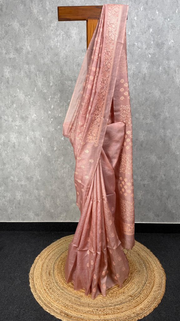 TUSSAR SILK EMBROIDERY SAREE
