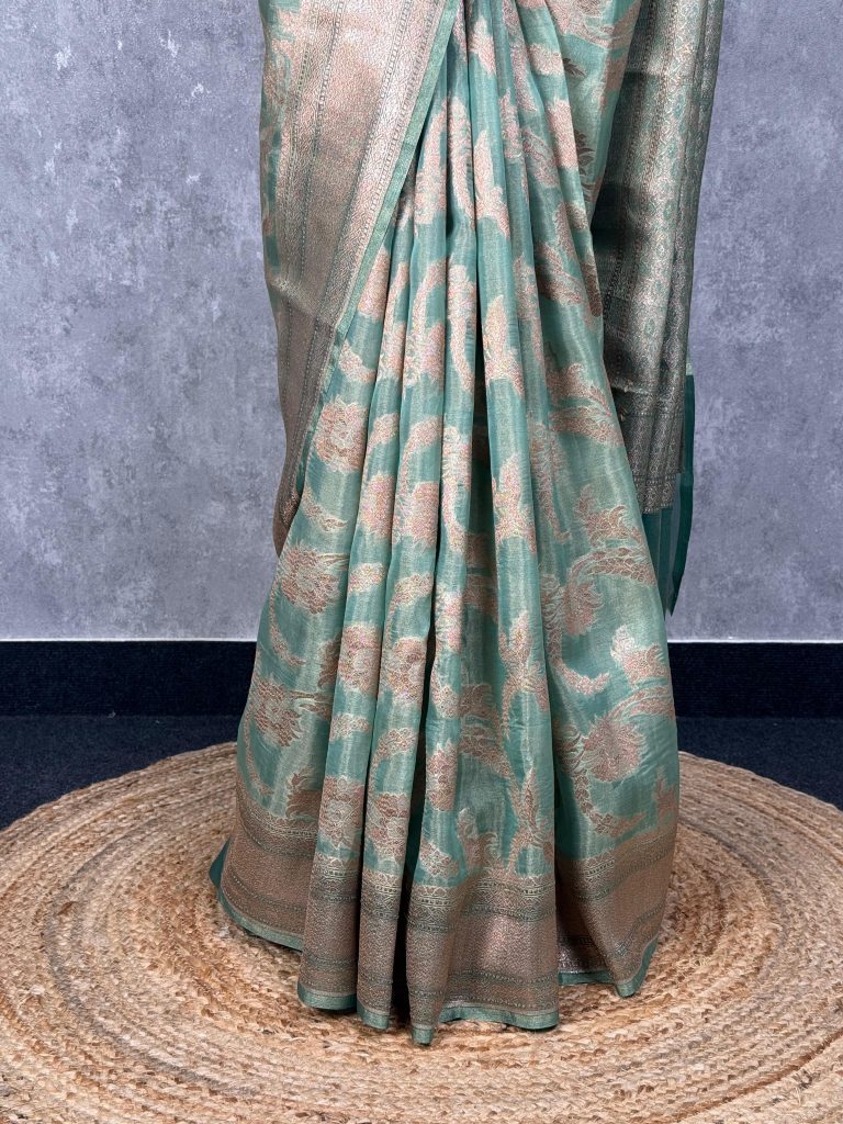 TISSUE ORGANZA BANARASI SAREE - Image 3