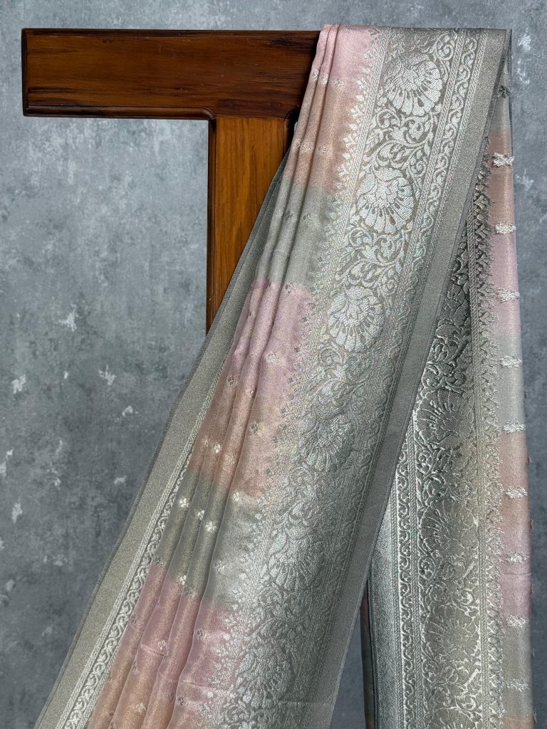 SATIN GEORGETTE BANARASI SAREE - Image 2