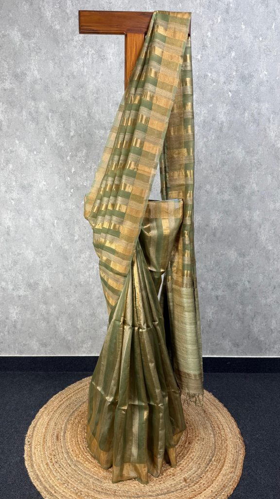 MUSLIN TUSSAR SILK SAREE