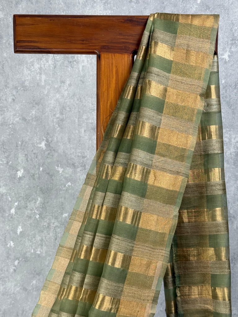 MUSLIN TUSSAR SILK SAREE - Image 2