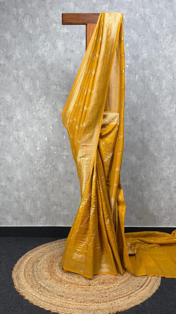 CRUSHED TISSUE SILK BANARASI SAREE