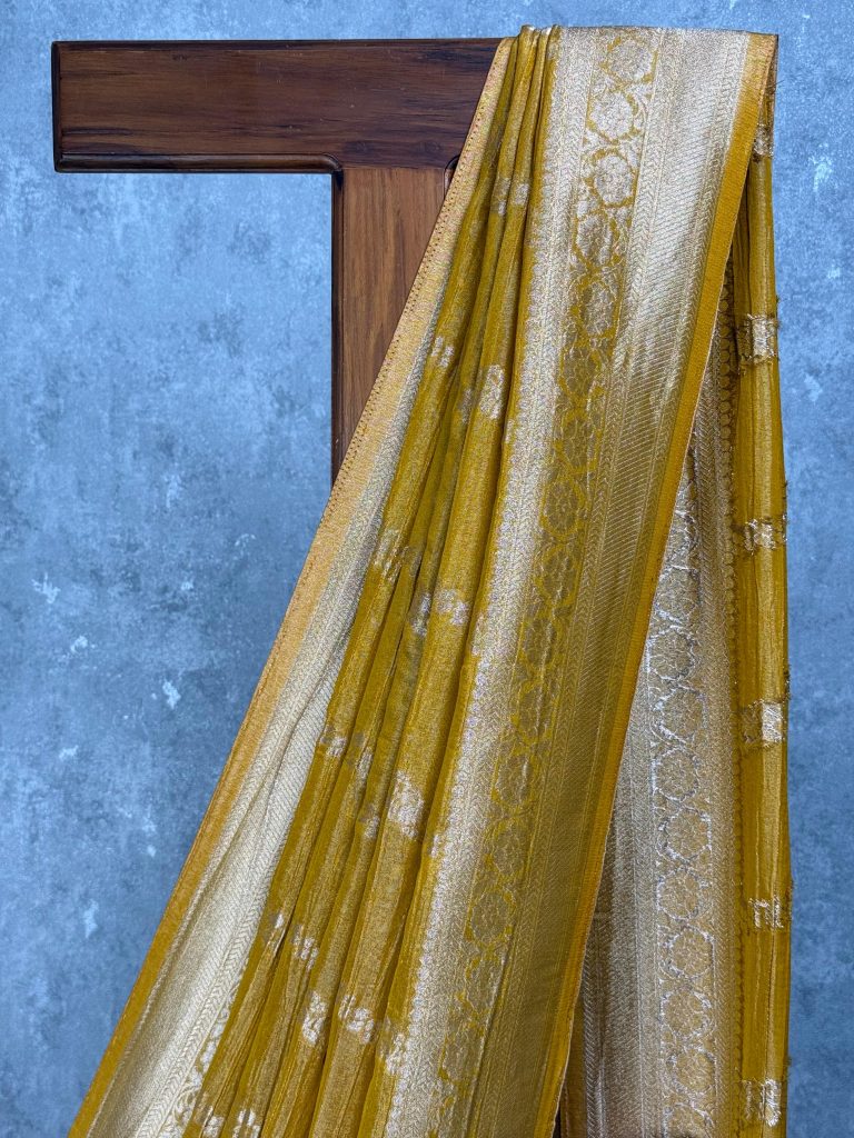 CRUSHED TISSUE SILK BANARASI SAREE - Image 2