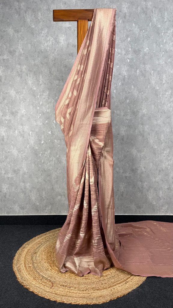 CRUSHED TISSUE GEORGETTE BANARASI SAREE