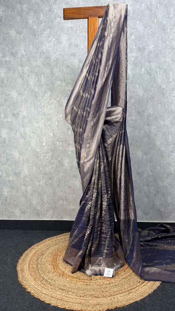 CRUSHED TISSUE SILK BANARASI SAREE