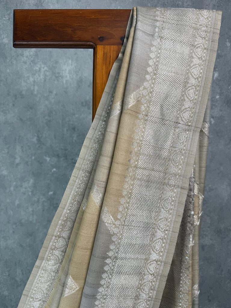 TUSSAR GEORGETTE PASTEL RANGKHART BANARASI SAREE - Image 2