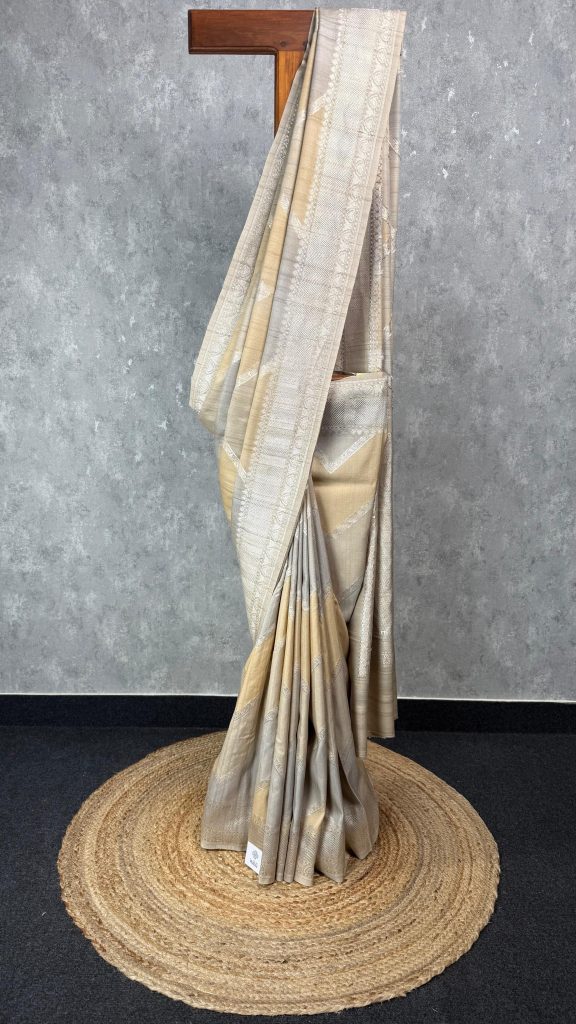 TUSSAR GEORGETTE PASTEL RANGKHART BANARASI SAREE