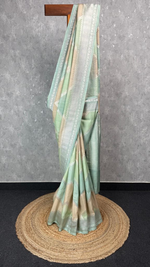 TUSSAR GEORGETTE PASTEL RANGKHART BANARASI SAREE