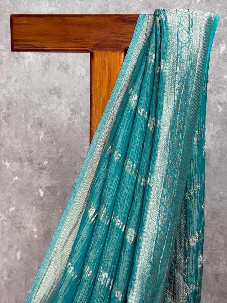 CRUSHED TISSUE SILK BANARASI SAREE - Image 2