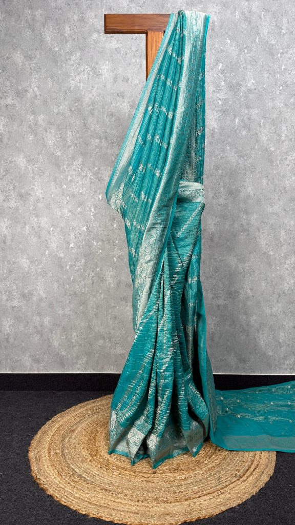 CRUSHED TISSUE SILK BANARASI SAREE