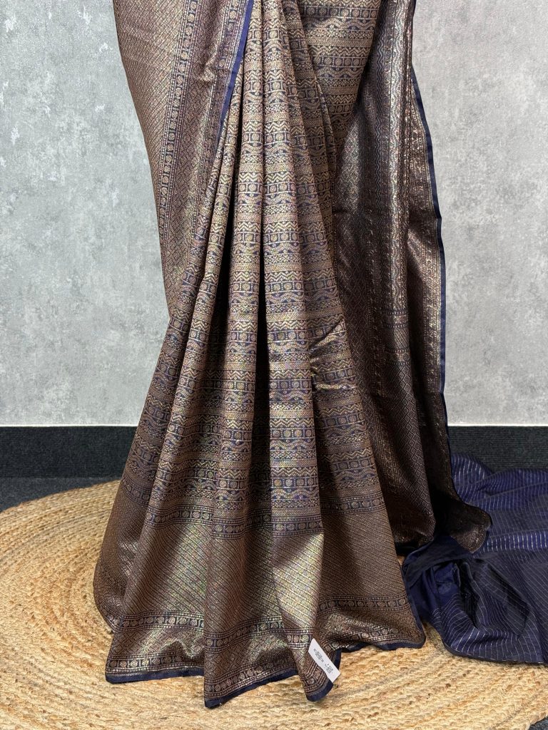 CHANDERI ANTIQUE ZARI BROCADE BANARASI SAREE - Image 3