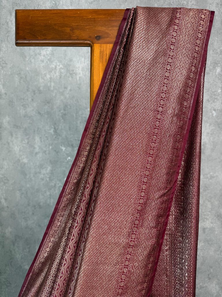 CHANDERI ANTIQUE ZARI BROCADE BANARASI SAREE - Image 2