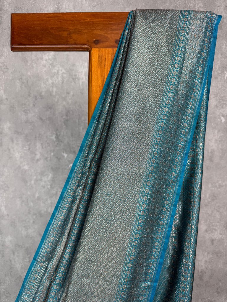 CHANDERI ANTIQUE ZARI BROCADE BANARASI SAREE - Image 2