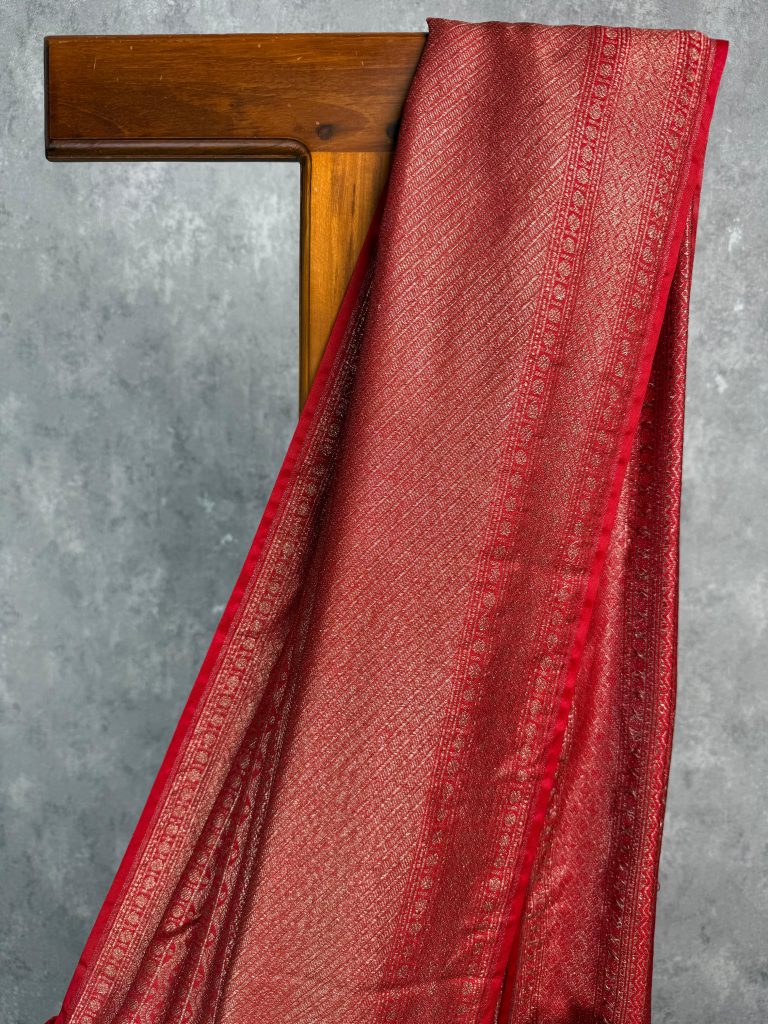 CHANDERI ANTIQUE ZARI BROCADE BANARASI SAREE - Image 2