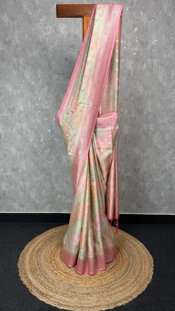 SATIN GEORGETTE BANARASI SAREE