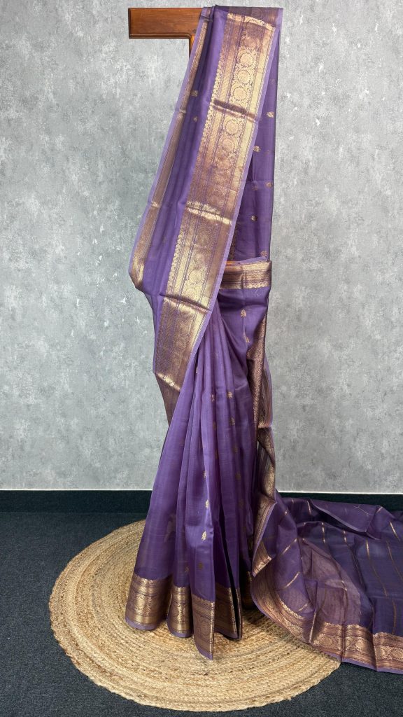 SILK ORGANZA ANTIQUE ZARI BANARASI SAREE
