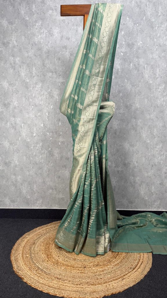 CRUSHED TISSUE SILK BANARASI SAREE