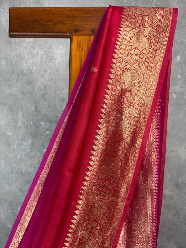 SILK ORGANZA GOLD ZARI BANARASI SAREE - Image 2