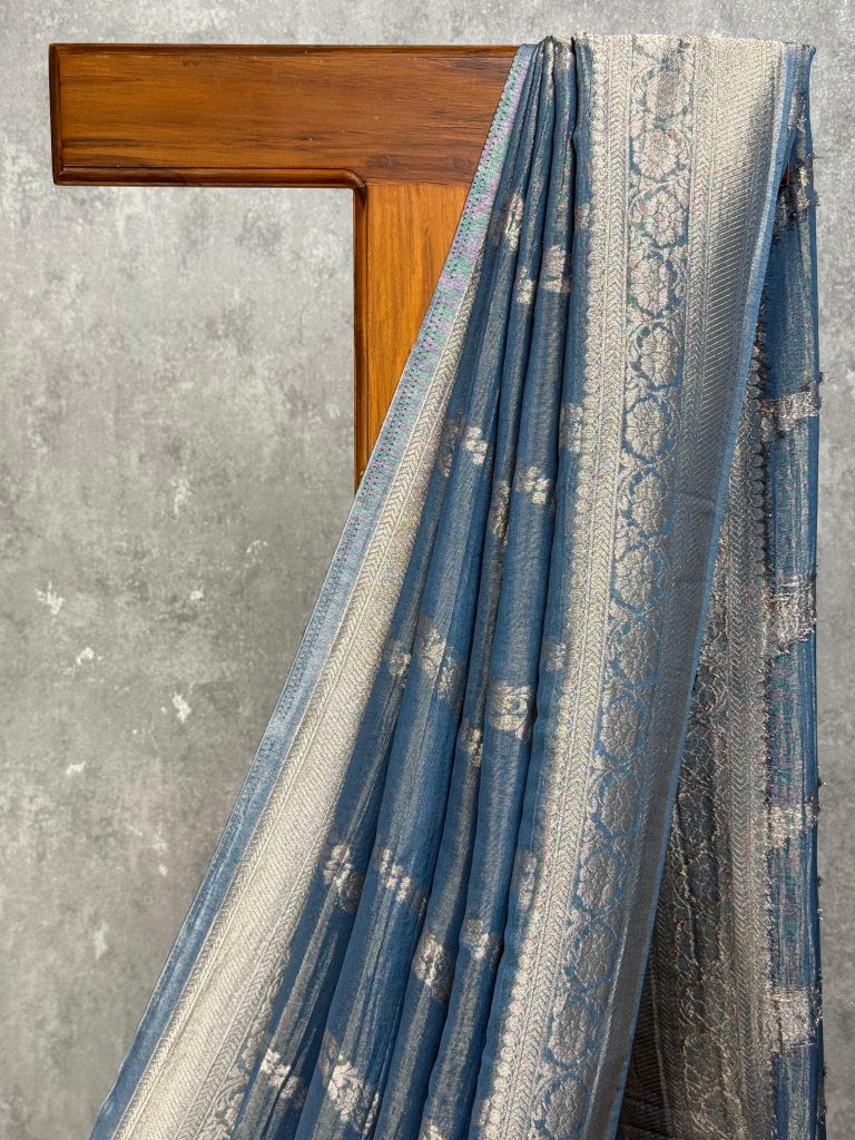 CRUSHED TISSUE SILK BANARSI SAREE - Image 2