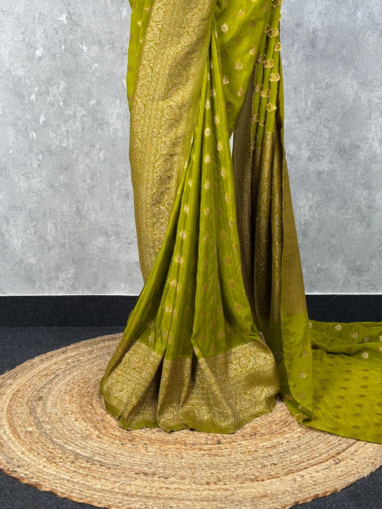 VISCOSE GEORGETTE BANARASI SAREE - Image 3
