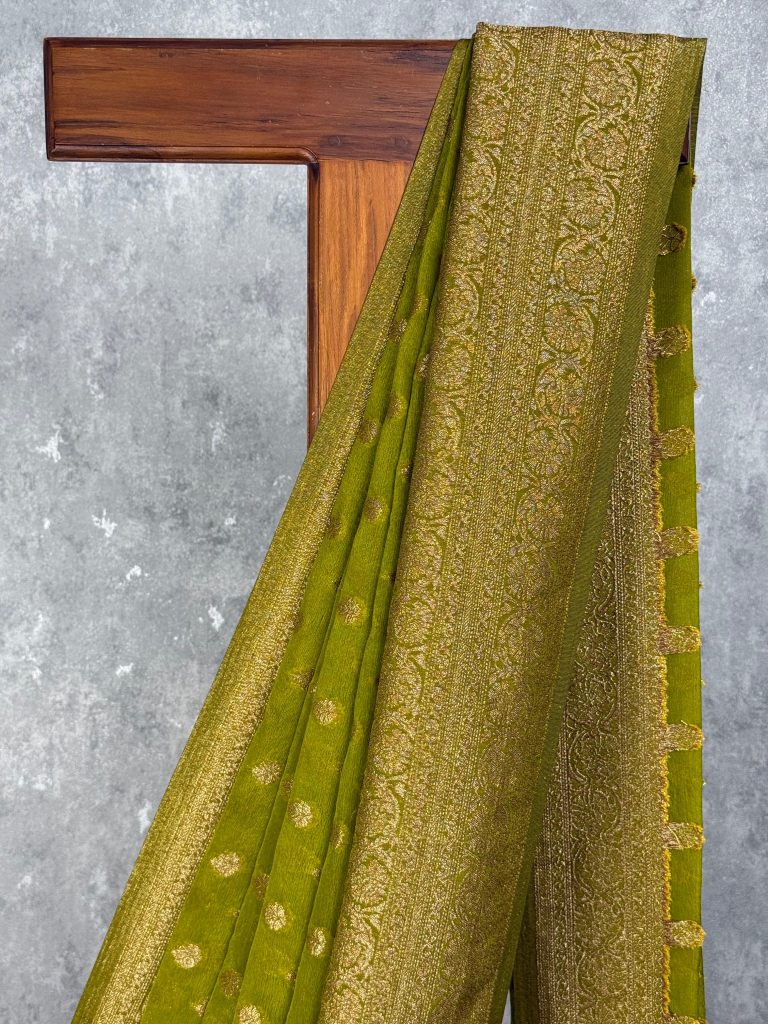 VISCOSE GEORGETTE BANARASI SAREE - Image 2