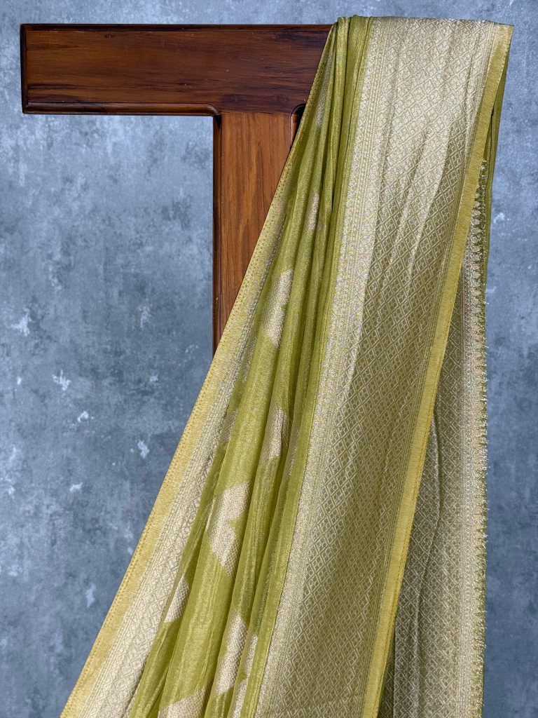 CRUSHED TISSUE GEORGETTE BANARASI SAREE - Image 2