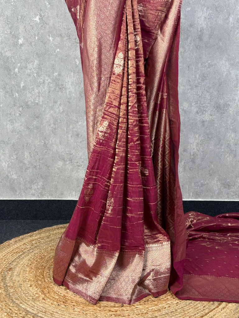 CRUSHED TISSUE GEORGETTE BANARASI SAREE - Image 3
