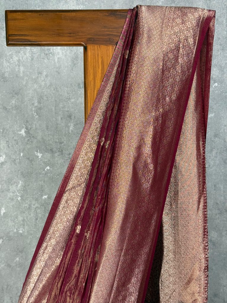 CRUSHED TISSUE GEORGETTE BANARASI SAREE - Image 2