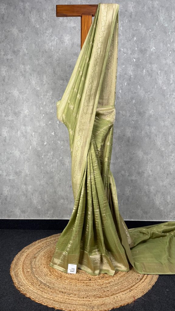 CRUSHED TISSUE GEORGETTE BANARASI SAREE