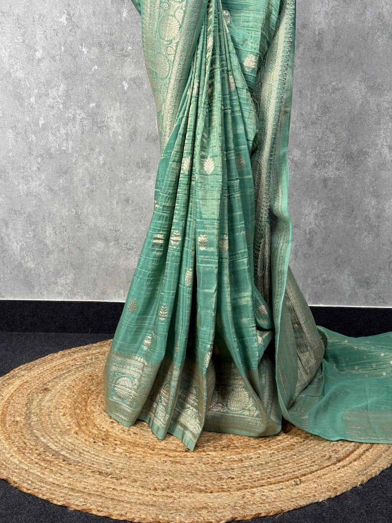 CRUSHED TISSUE GEORGETTE BANARASI SAREE - Image 3
