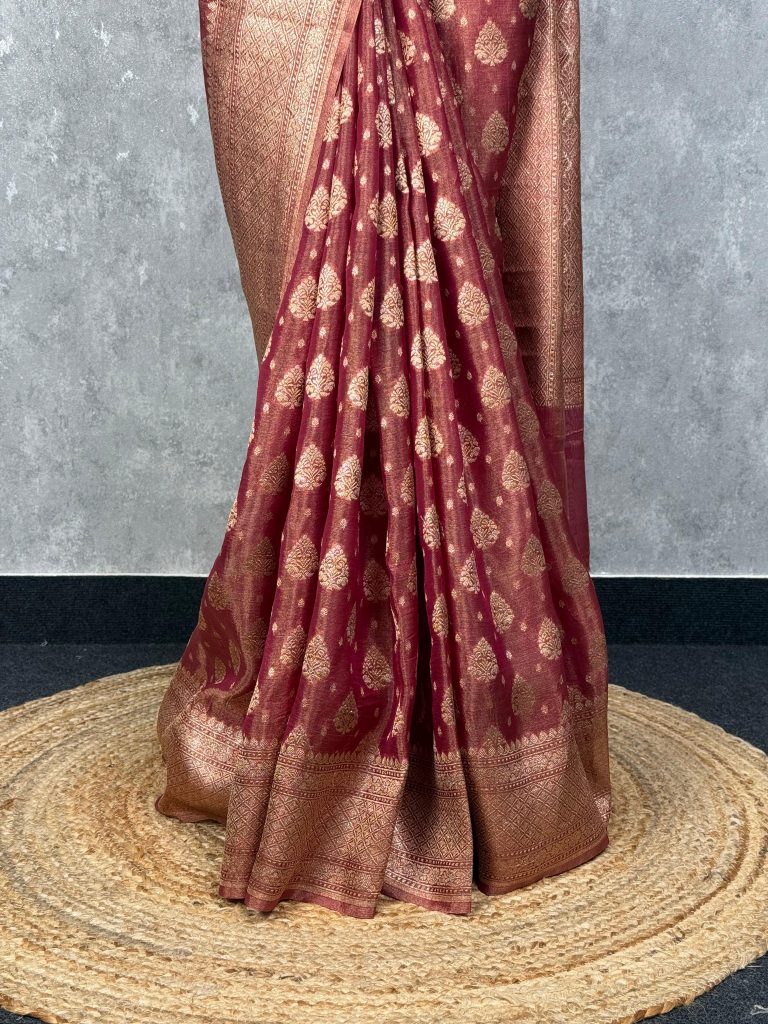 TISSUE ORGANZA BANARASI SAREE - Image 3