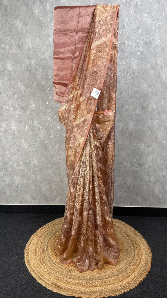 CRUSHED TISSUE ORGANZA BANARASI SAREE