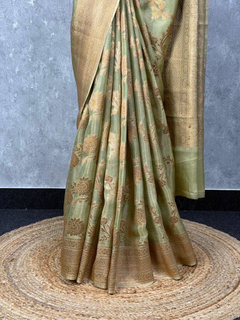 TISSUE ORGANZA BANARASI SAREE - Image 3