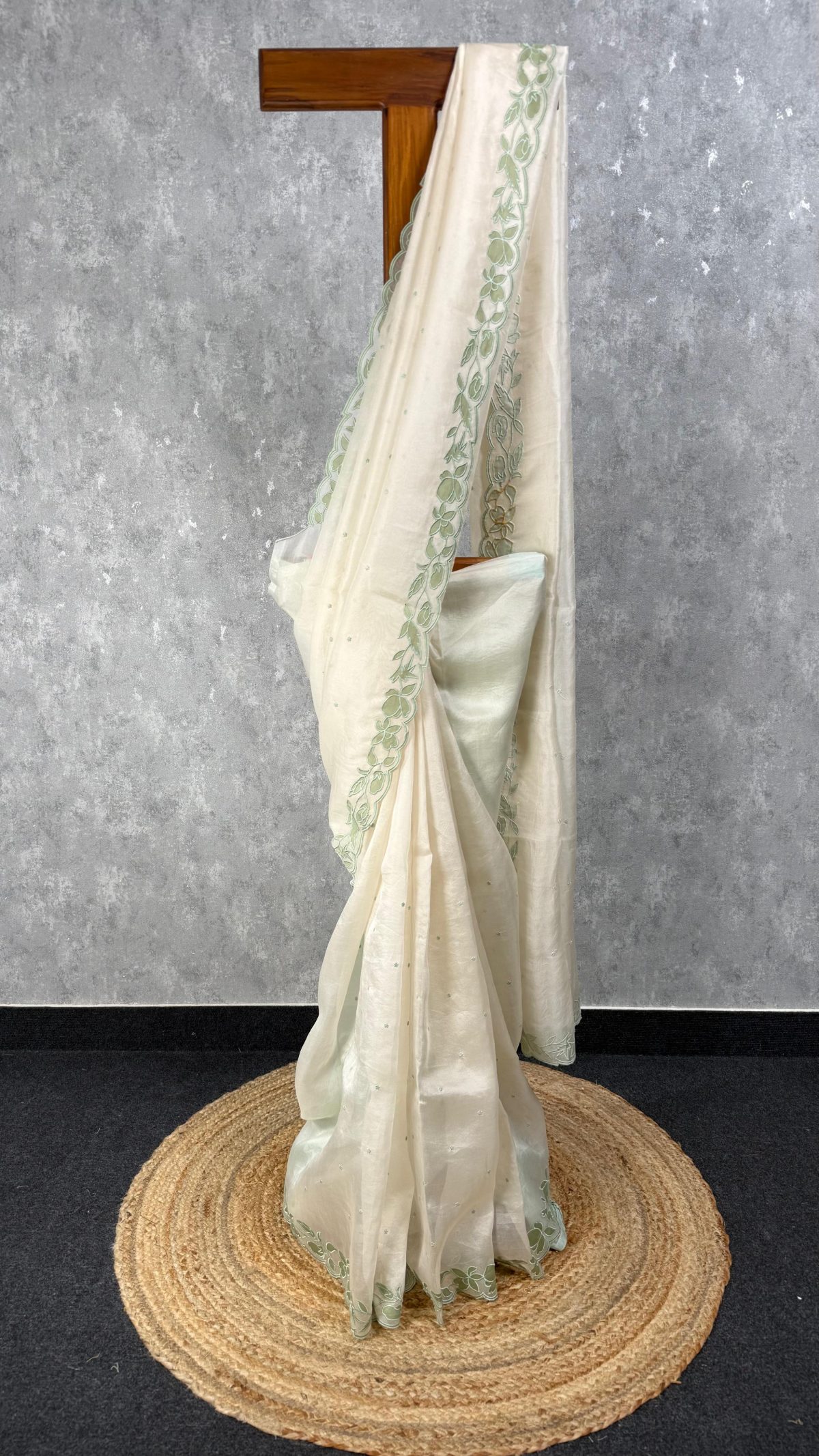 SILK ORGANZA EMBROIDERY SAREE