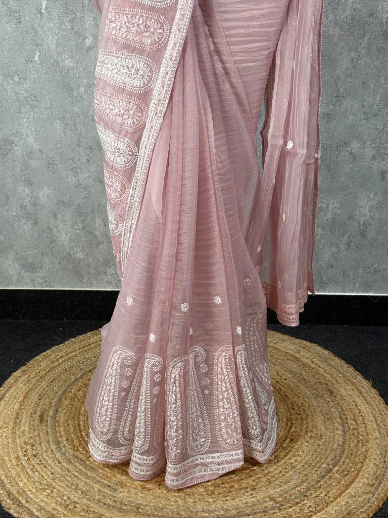 ORGANZA EMBROIDERY SAREE - Image 3