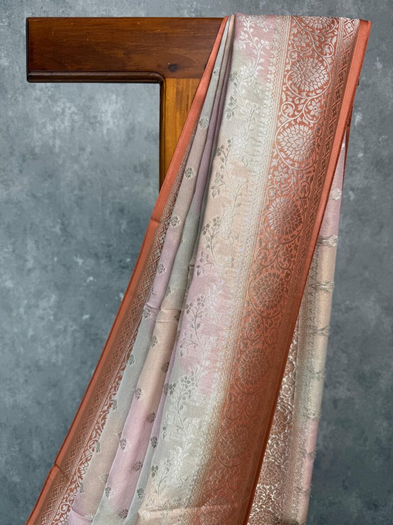 SATIN GEORGETTE BANARASI SAREE - Image 2