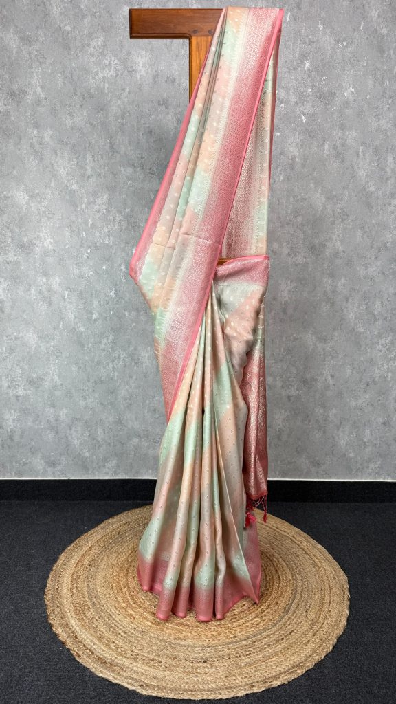 SATIN GEORGETTE BANARASI SAREE