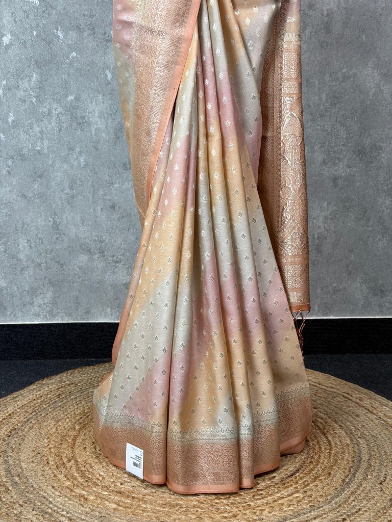 SATIN GEORGETTE BANARASI SAREE - Image 3