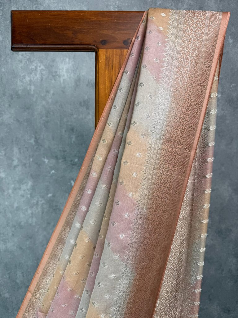 SATIN GEORGETTE BANARASI SAREE - Image 2