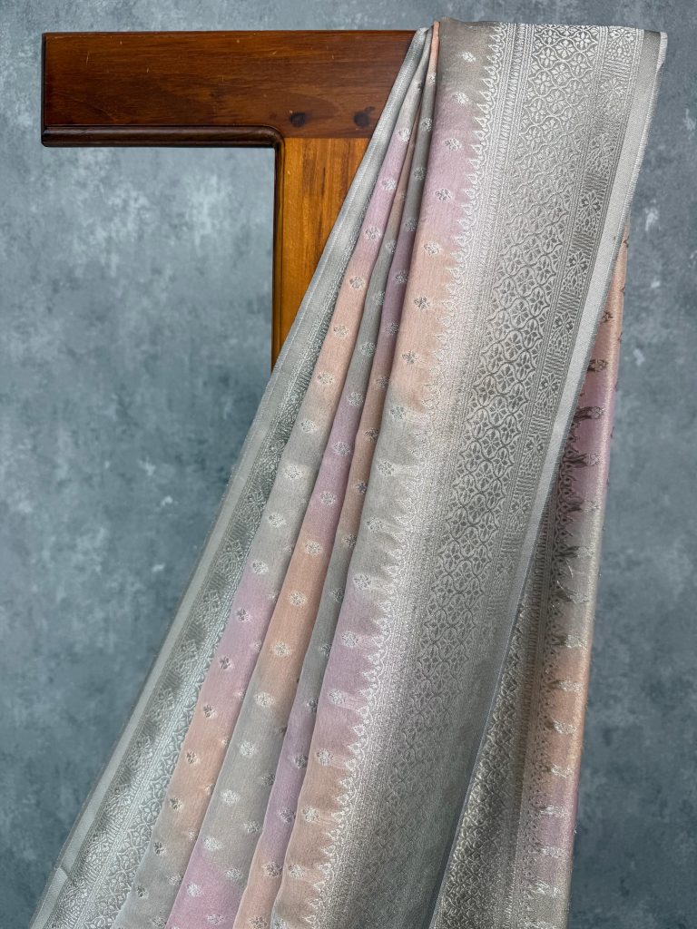 SATIN GEORGETTE BANARASI SAREE - Image 2