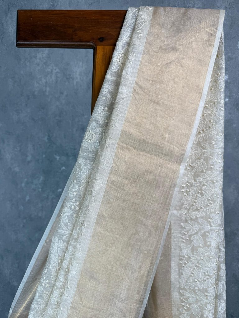 TUSSAR KOTA EMBROIDERY SAREE - Image 2